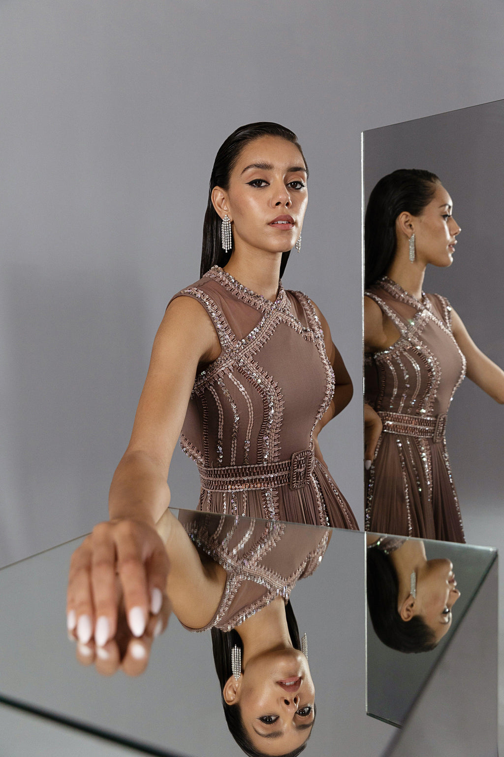 Burnt Rose Gown - Radhika Soni