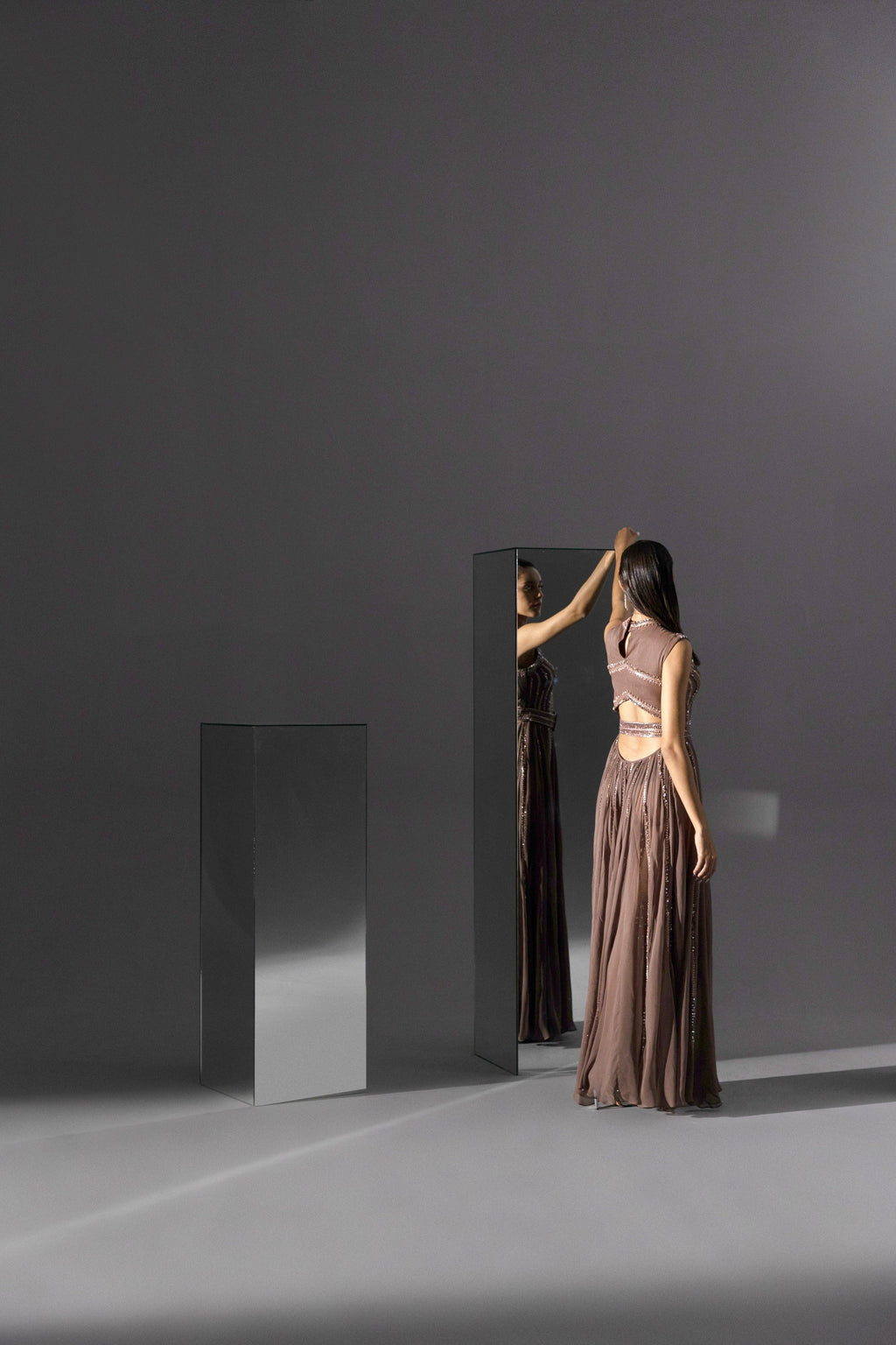Burnt Rose Gown - Radhika Soni
