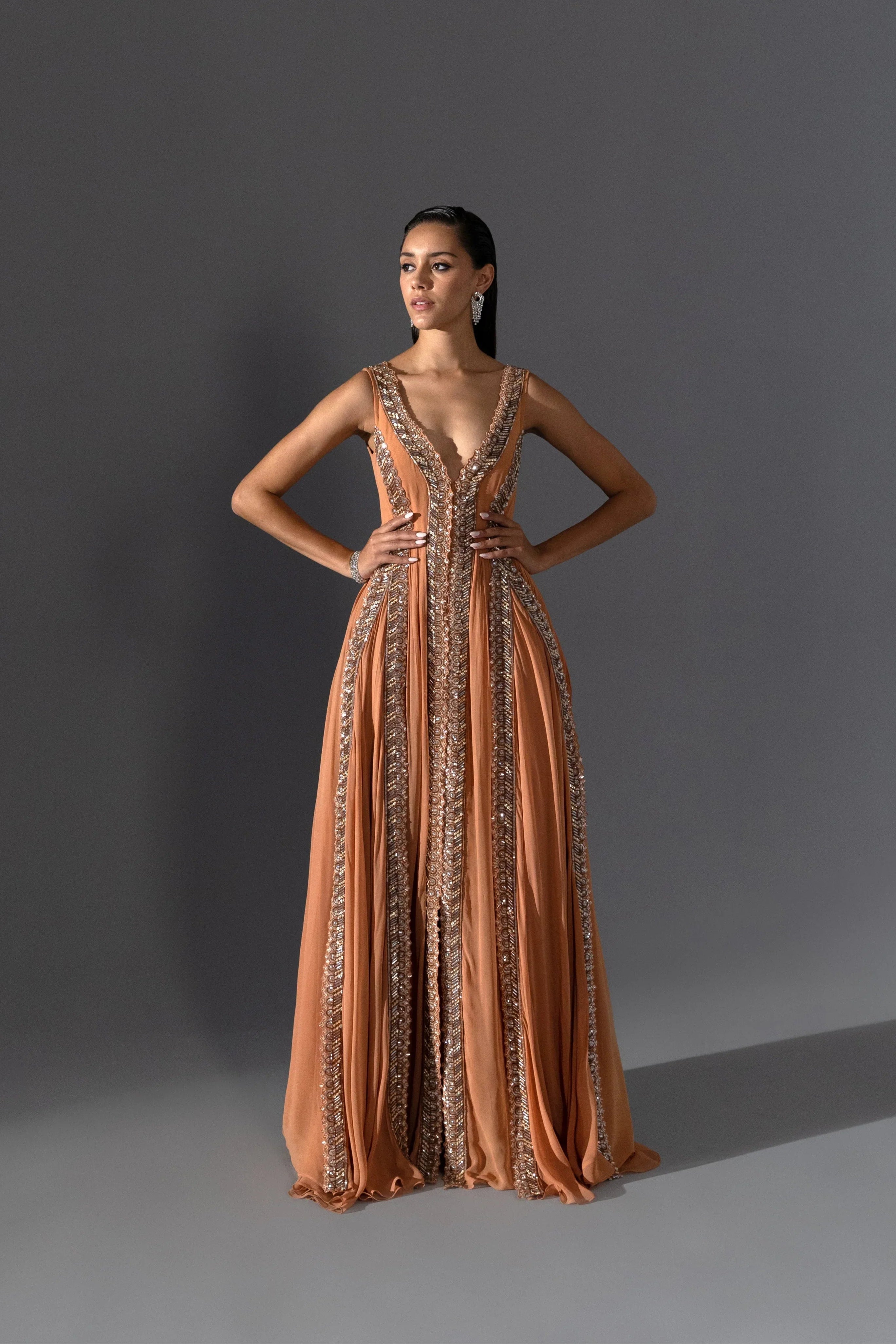 Sunset Panelled Gown - Radhika Soni