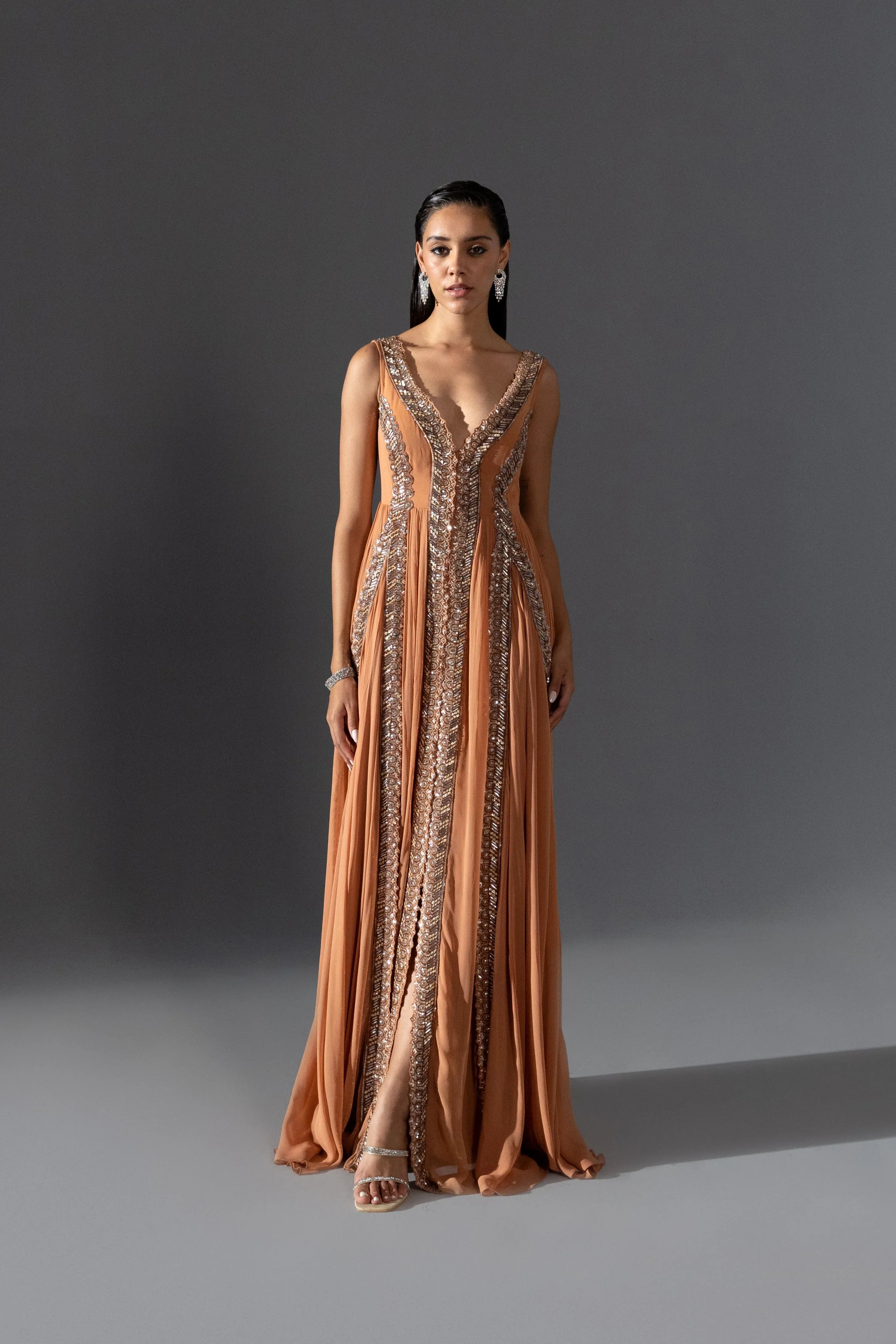 Sunset Panelled Gown - Radhika Soni