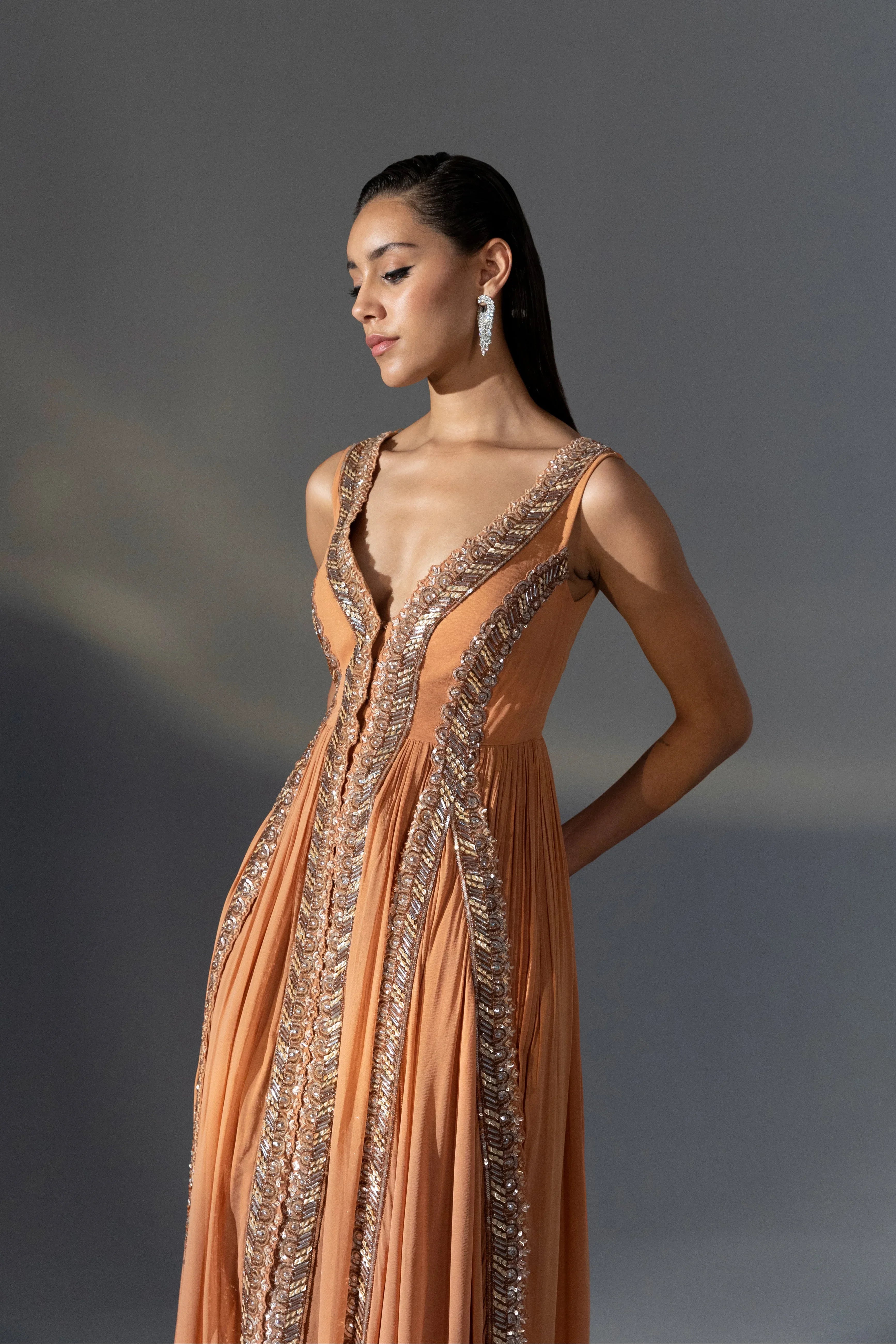Sunset Panelled Gown - Radhika Soni