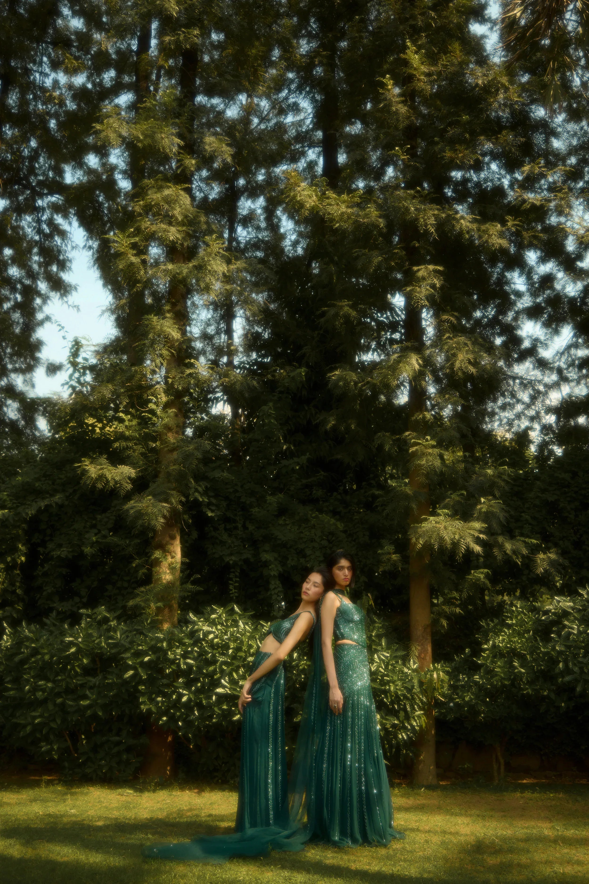 Emerald Green Corset Lehenga Set - Radhika Soni